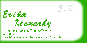 erika kesmarky business card